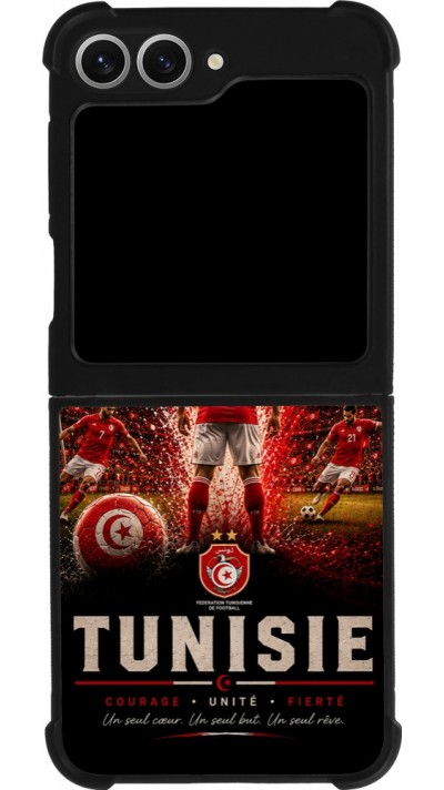 Samsung Galaxy Z Flip6 Case Hülle - Silikon schwarz Fussball Tunesien splash 2026