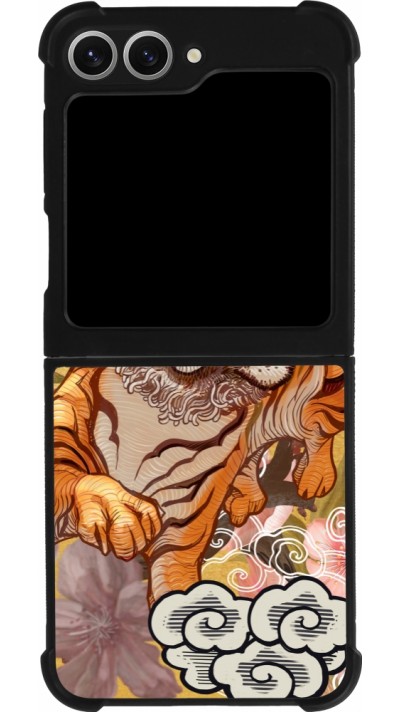 Samsung Galaxy Z Flip6 Case Hülle - Silikon schwarz Spring 23 japanese tiger