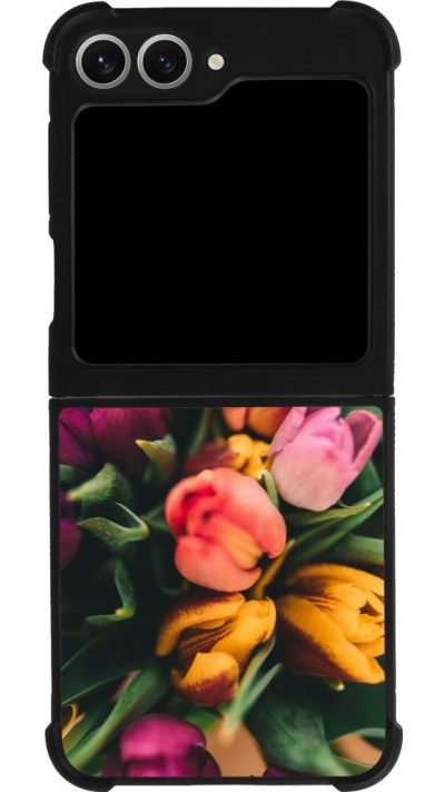 Samsung Galaxy Z Flip6 Case Hülle - Silikon schwarz Bouquet of tulips 2026
