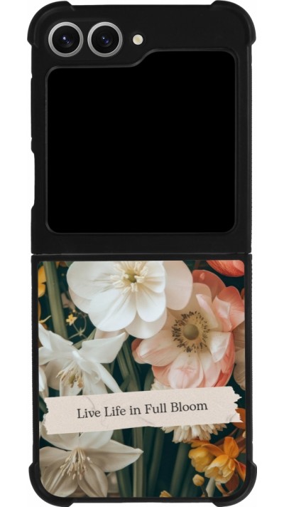 Samsung Galaxy Z Flip6 Case Hülle - Silikon schwarz Full Bloom 2026