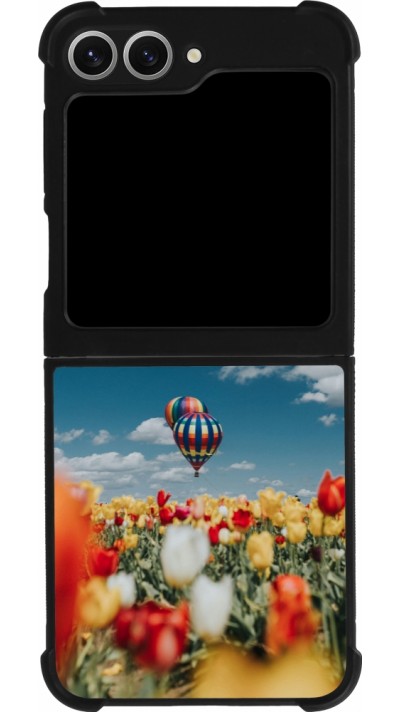Samsung Galaxy Z Flip6 Case Hülle - Silikon schwarz Hot air balloon 2026