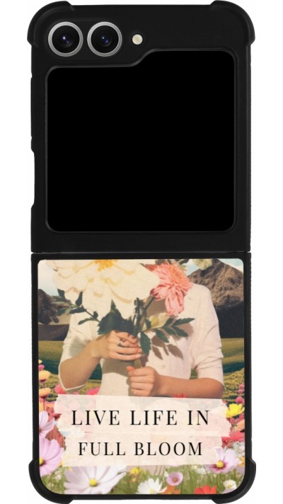 Samsung Galaxy Z Flip6 Case Hülle - Silikon schwarz Live life in full moon 2026