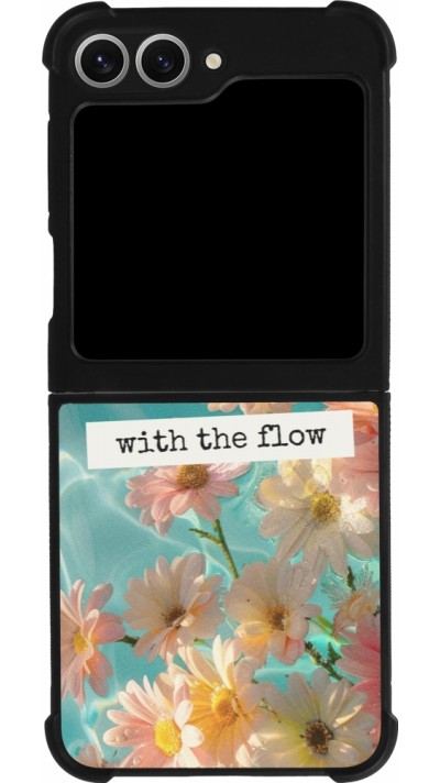 Samsung Galaxy Z Flip6 Case Hülle - Silikon schwarz Summer 2025 Grow with the flow