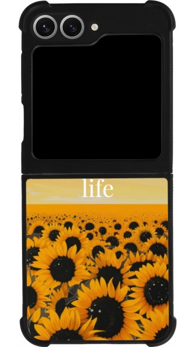Samsung Galaxy Z Flip6 Case Hülle - Silikon schwarz Summer 2026 Enjoy your life