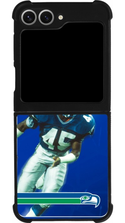 Samsung Galaxy Z Flip6 Case Hülle - Silikon schwarz Super Bowl 26 Seattle 1
