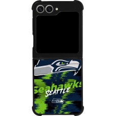 Samsung Galaxy Z Flip6 Case Hülle - Silikon schwarz Super Bowl 26 Seattle 2