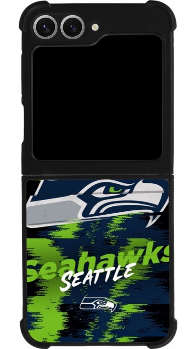 Samsung Galaxy Z Flip6 Case Hülle - Silikon schwarz Super Bowl 26 Seattle 2