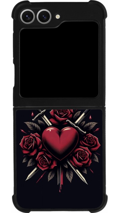 Samsung Galaxy Z Flip6 Case Hülle - Silikon schwarz Valentine 2024 gothic love