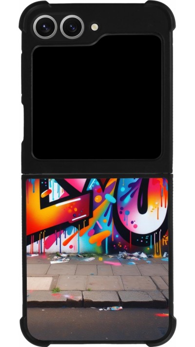 Samsung Galaxy Z Flip6 Case Hülle - Silikon schwarz Valentin 2025 Liebe U Tag