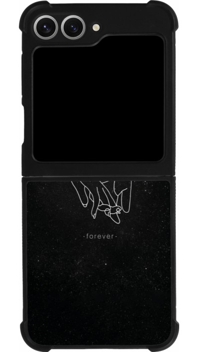 Samsung Galaxy Z Flip6 Case Hülle - Silikon schwarz Valentine 2023 hands forever