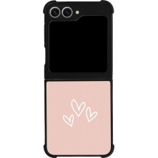 Samsung Galaxy Z Flip6 Case Hülle - Silikon schwarz Valentine 2023 three minimalist hearts
