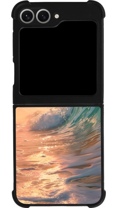 Samsung Galaxy Z Flip6 Case Hülle - Silikon schwarz Wave Sunset