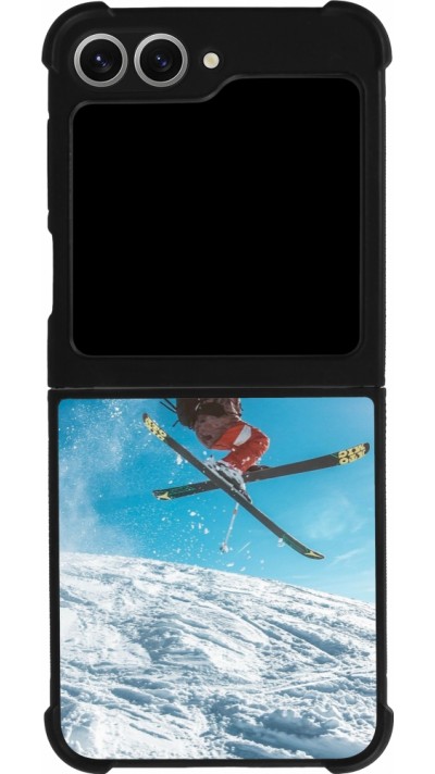 Samsung Galaxy Z Flip6 Case Hülle - Silikon schwarz Winter 22 Ski Jump