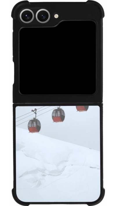 Samsung Galaxy Z Flip6 Case Hülle - Silikon schwarz Winter 22 ski lift