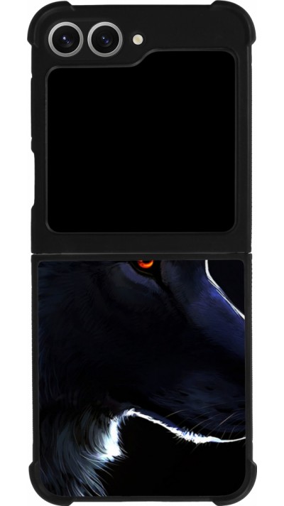 Samsung Galaxy Z Flip6 Case Hülle - Silikon schwarz Wolf Shape