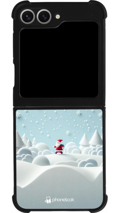 Samsung Galaxy Z Flip6 Case Hülle - Silikon schwarz Weihnachten 2023 Kleiner Vater Schneeflocke