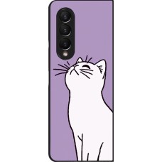 Samsung Galaxy Z Fold3 5G Case Hülle - Chat auf lila Hintergrund