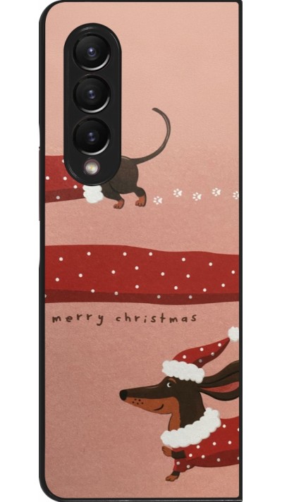 Coque Samsung Galaxy Z Fold3 5G - Christmas 25 Teckel Merry Xmas
