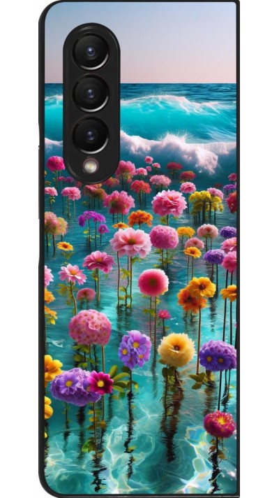 Coque Samsung Galaxy Z Fold3 5G - Flower sea waves