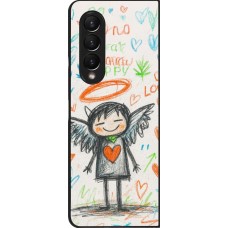 Samsung Galaxy Z Fold3 5G Case Hülle - Little Angel Sketch Love