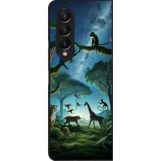 Samsung Galaxy Z Fold3 5G Case Hülle - Paradies der exotischen Tiere