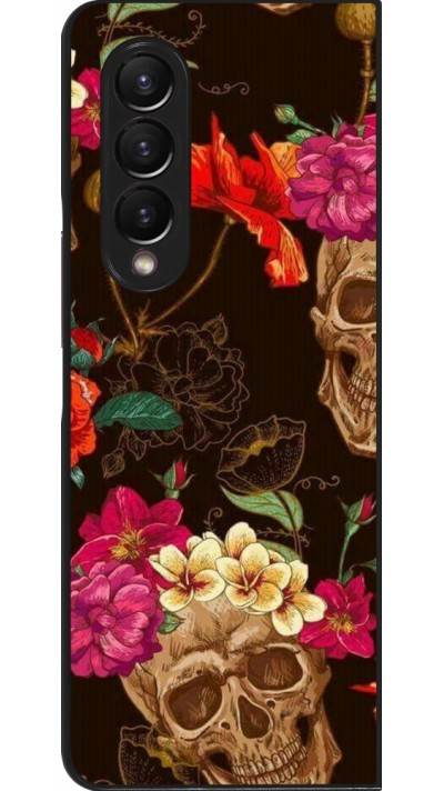 Samsung Galaxy Z Fold3 5G Case Hülle - Skulls and flowers