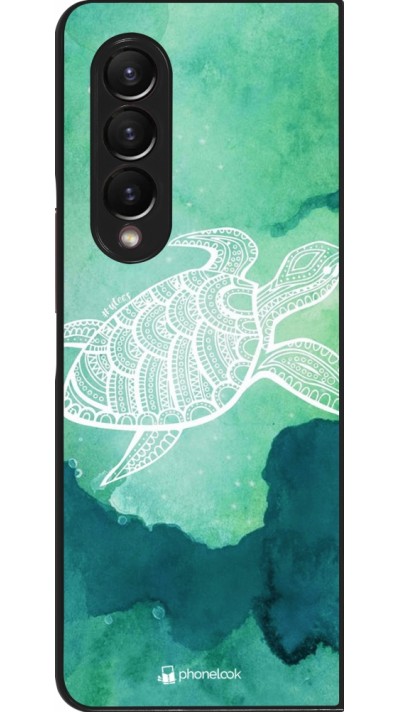 Samsung Galaxy Z Fold3 5G Case Hülle - Turtle Aztec Watercolor