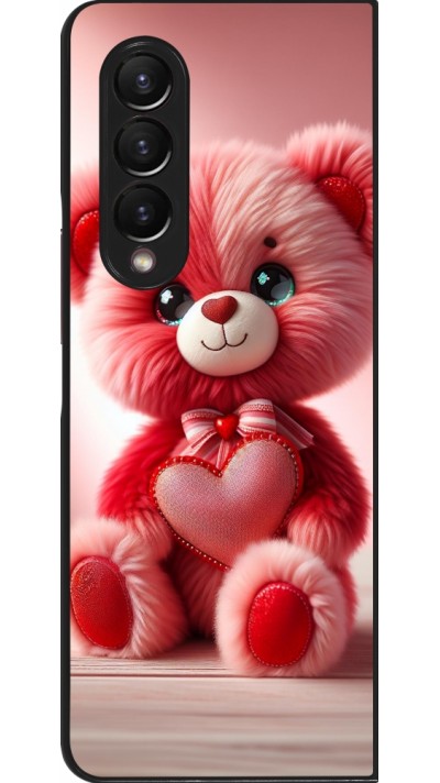 Samsung Galaxy Z Fold3 5G Case Hülle - Valentin 2024 Rosaroter Teddybär