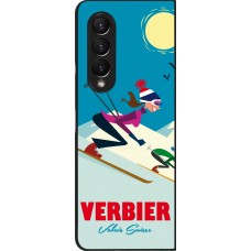 Samsung Galaxy Z Fold3 5G Case Hülle - Verbier Ski Downhill