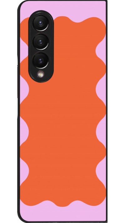 Samsung Galaxy Z Fold3 5G Case Hülle - Wavy Rectangle Orange Pink
