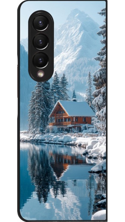Samsung Galaxy Z Fold3 5G Case Hülle - Winter 25 Winter house forest day