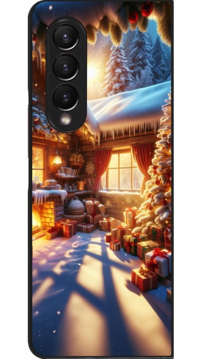 Samsung Galaxy Z Fold3 5G Case Hülle - Weihnachten Chalet Feerie