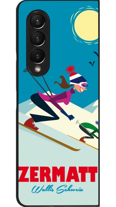 Samsung Galaxy Z Fold3 5G Case Hülle - Zermatt Ski Downhill