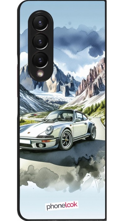 Coque Samsung Galaxy Z Fold4 - Porsche 911 Mountain Watercolor