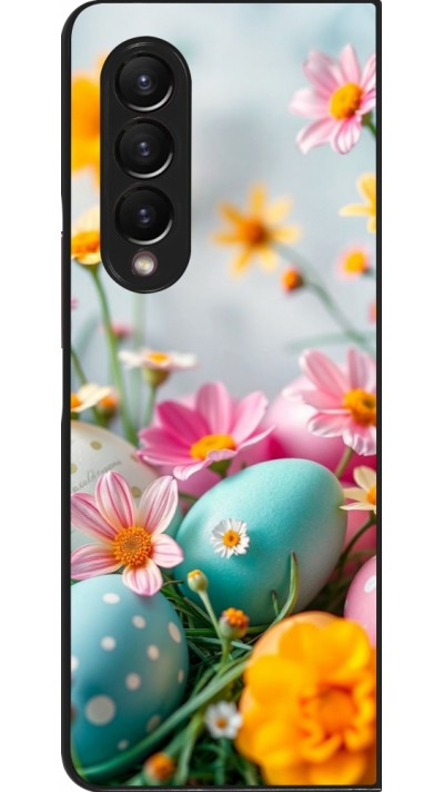 Samsung Galaxy Z Fold4 Case Hülle - Easter 2026 Eggs with flowers