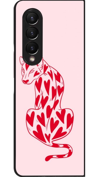 Samsung Galaxy Z Fold4 Case Hülle - Leopard with hearts 2026