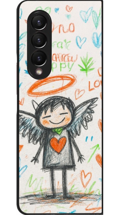 Coque Samsung Galaxy Z Fold4 - Little Angel Sketch Love