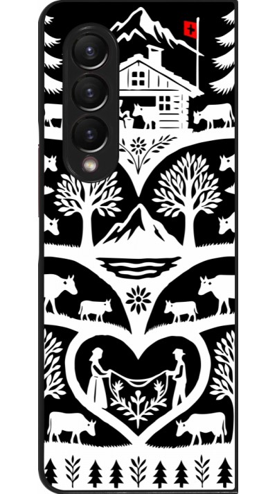 Coque Samsung Galaxy Z Fold4 - Poya Suisse 2 noir