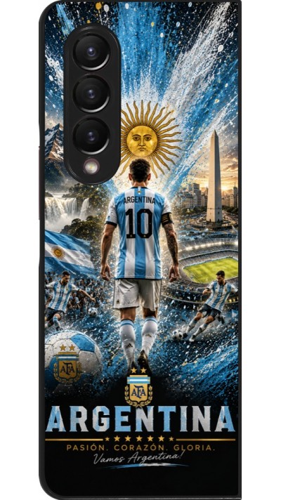 Samsung Galaxy Z Fold4 Case Hülle - Fussball Argentinien splash 2026