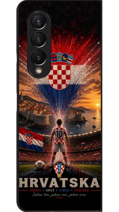 Samsung Galaxy Z Fold4 Case Hülle - Fussball Kroatien splash 2026