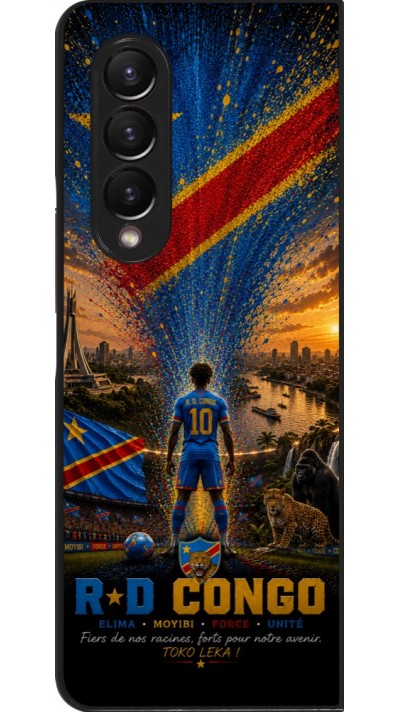 Samsung Galaxy Z Fold4 Case Hülle - Fussball Demokratische Republik Kongo splash 2026