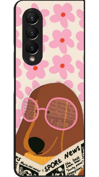 Samsung Galaxy Z Fold4 Case Hülle - Dog with newspaper 2026