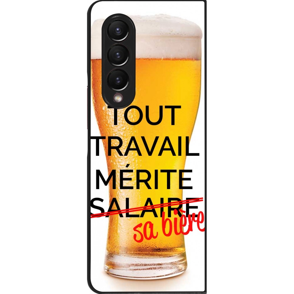 Samsung Galaxy Z Fold4 Case Hülle - Tout travail mérite sa bière