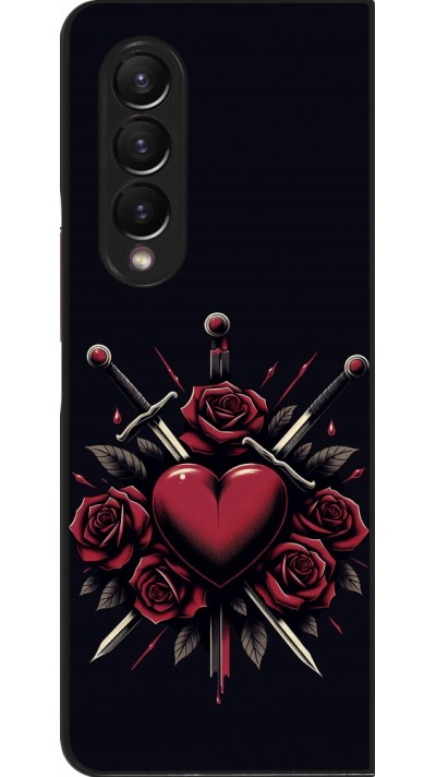 Samsung Galaxy Z Fold4 Case Hülle - Valentine 2024 gothic love