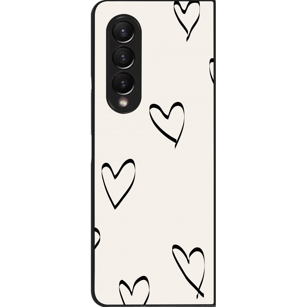 Samsung Galaxy Z Fold4 Case Hülle - Valentine 2023 minimalist hearts