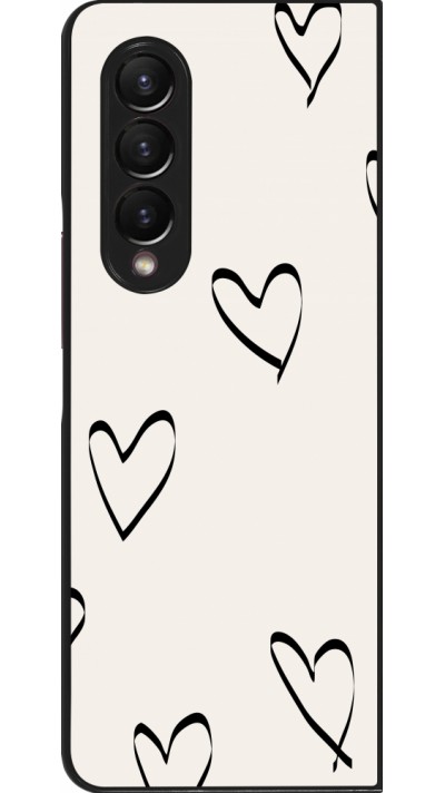 Samsung Galaxy Z Fold4 Case Hülle - Valentine 2023 minimalist hearts