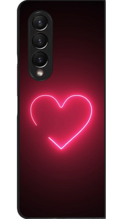 Samsung Galaxy Z Fold4 Case Hülle - Valentine 2023 single neon heart