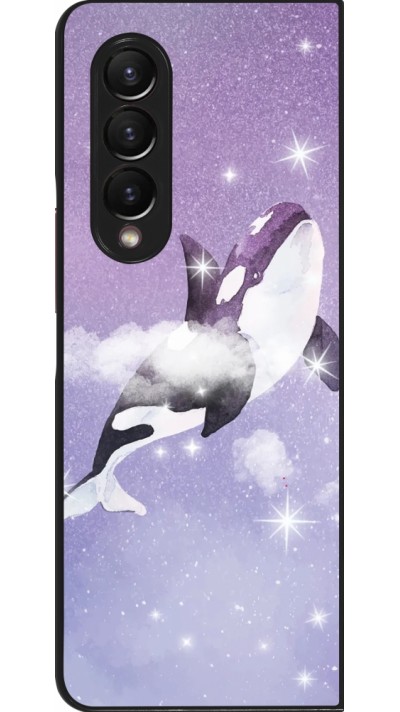 Samsung Galaxy Z Fold4 Case Hülle - Whale in sparking stars