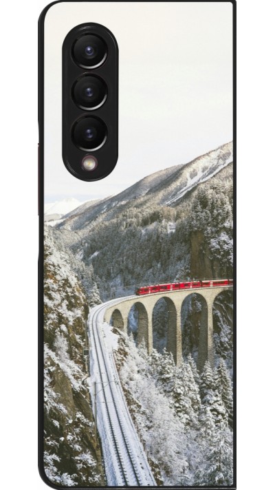 Samsung Galaxy Z Fold4 Case Hülle - Winter 25 Winter polar express