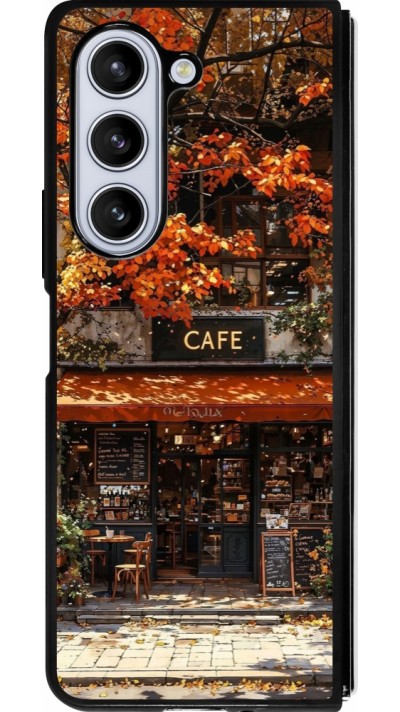 Samsung Galaxy Z Fold5 Case Hülle - Silikon schwarz Autumn 25 Coffee shop